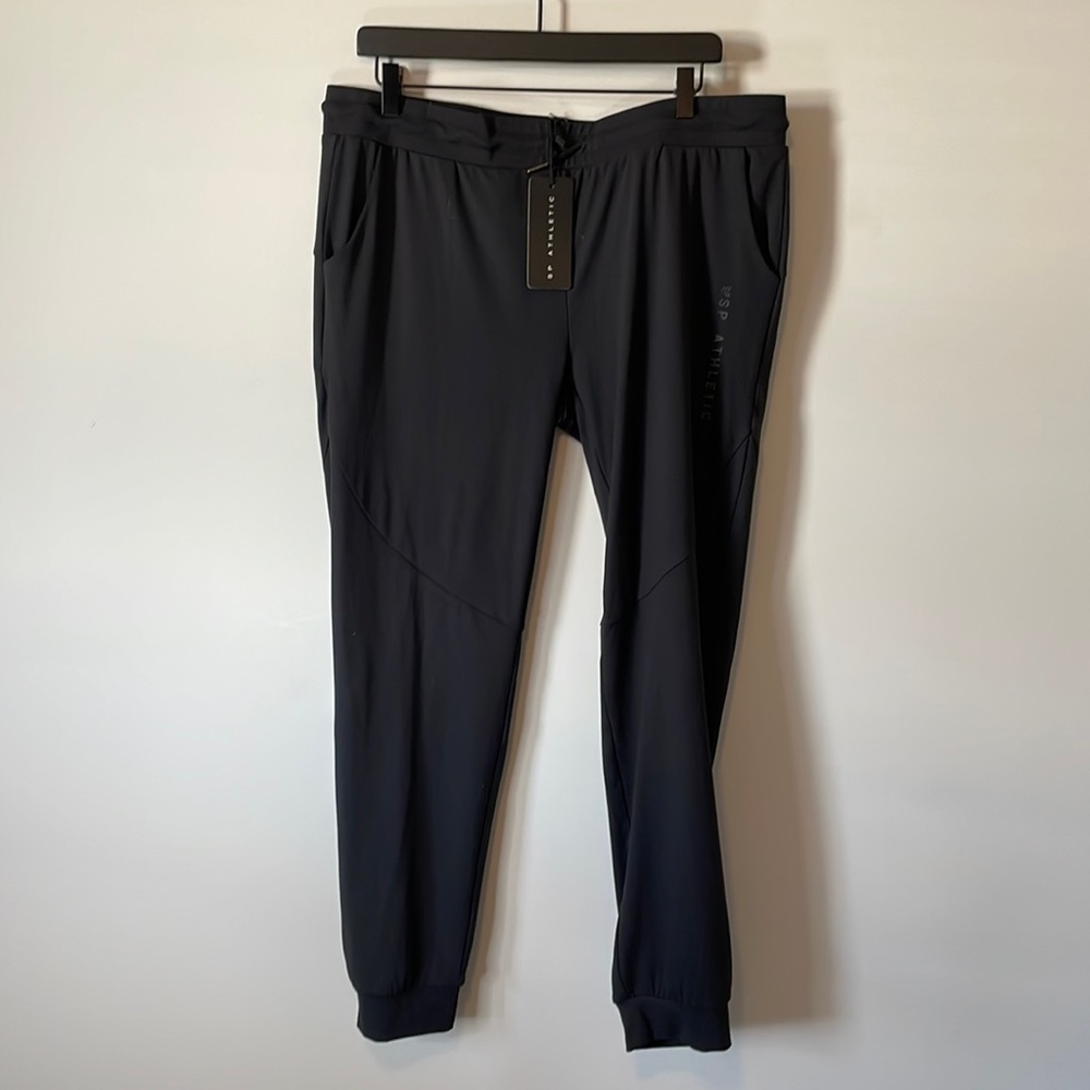 SP Athletic Strong Physiquez Black Joggers